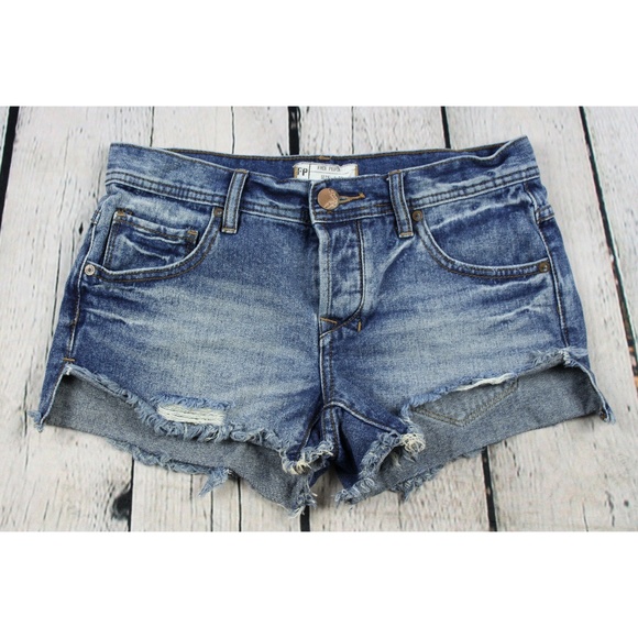 Free People Pants - Free People Distressed Cut Off Denim Jean Shorts